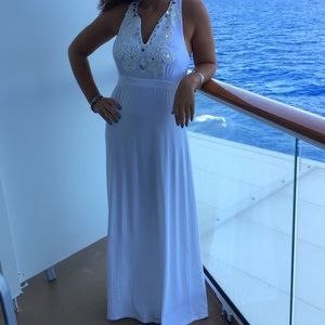 Inc white maxi dress
